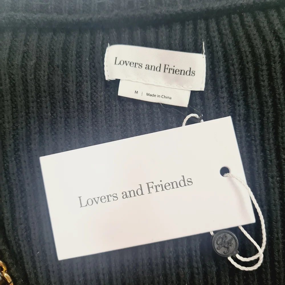 Lovers + Friends Black Cardigan with Gold Details - Picture 7 of 10